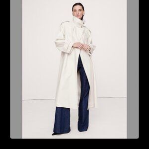 NEVER WORN BR Oversized Italian Twill Trench Coat
